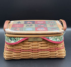 Longaberger 2002 Christmas Collection Traditions Basket 6-piece Combo 2 Lids New