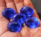 Natural 156 Ct Kashmiri Blue Sapphire Oval Cut Certified Loose Gemstone  5 Pcs 