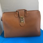 Knickerbocker  Chicago Vintage Top Grain Leather Doctor Bag Case 20   x14   x8    Usa