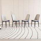 A Set 4 Dining Chair Modern Style Chair Made High-quality Pu Leather Fabric Thic