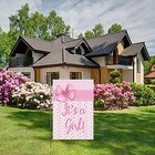 It s A Girl Garden Flag Pink Baby Shower Birth Announcement Decorations For