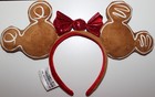Disney Parks Gingerbread Mickey Mouse   Minnie Mouse Christmas Ears Headband New