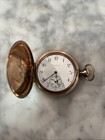 Elgin Vintage Gold Filled 15 Jewel Pocket Watch Hunter Case - Engraved - Read 
