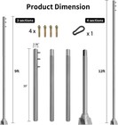 Sun Shade Sail Poles  12ft Stainless Steel Shade Sail Post Kit Support Awning   