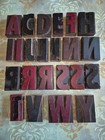 Vtg Original Letterpress Lot Of 23 Mixed Letters Wood Type Printers Blocks 3 