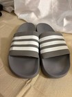 Adidas Adilette Cloudfoam Slides Grey White