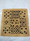Vintage African Kuba Raffia Cloth Handwoven Textile Geometric Tribal Art Congo