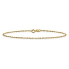 Real 10k Solid Yellow Gold 1 1mm Singapore Chain Anklet 9  Spring Ring Clasp