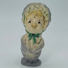 Vintage Anthropomorphic Ceramic Figurine Tillie Tweet Hen Chick In Bonnet 5  Mcm