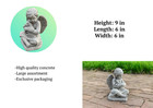 Concrete Angel With Puppy Garden Statue Memorial Cherub Dog Sculpture