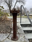 Antique Cast-iron Railroad Post Switch  Heavy Old Rusty Gold Reuse Lamp Table