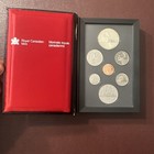 1986 Royal Canadian Mint 7 Coin Proof Set Double Dollar Silver With Orig Case 