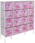 Furniture Dresser W  12 Drawers- Kids Bedroom Storage Chest Tower Tie-dye Colors