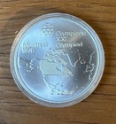 1973 Canada Elizabeth Ii Olympics Montreal World Map Bu Silver  5 Coin I116875