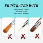 Nail Brush Cleaner And Conditioner 120ml  With Cotton Pads   Cup   Quickly Clean