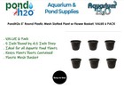 Pond H2o 5  Round Aquatic Plastic Mesh Slotted Plant Or Flower Basket  6 Pack