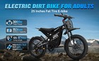 Electric Dirt Bike Mountain Motorcycle 48v 32ah 3000w Motor 40mph Speed Ebike