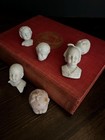 Antique German Bisque Doll Heads  Frozen Charlotte Assemblage Parts