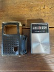 Magnavox Am-81 Transistor Radio Works Orig  Wrapped Leather Case Vtg 1963 Handle