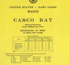 1971 Nautical Chart Of Casco Bay Maine