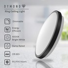 Led Flush Mount Ceiling Light 10 In  Matte Black Round Dimmable 4000k Daylight