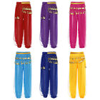 Kids Girls Belly Dance Harem Pants Tribal Arabic Hippie Bottoms Dancewear