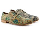 Polar Fox Paco Men s Floral Print Fashion Dress Shoes Flower Textile Blucher