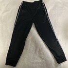 Nike Boys 6 m Black Track Pants White Piping Elastic Waist Solid Logo