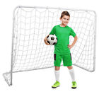 6x4 Ft Post 2 Pack Soccer Goal Practice Football Net Steel Frame W durable Net