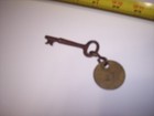 Vintage Hotel Motel Room Key Metal Fob   Skeleton Key  27     
