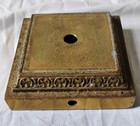 Vintage Mcm Cast Metal Lamp Base 4 3 4  Square X 1 1 2  High