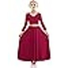 Girls Burgundy Dance Dress Long Sleeve Loose Fit Size 160