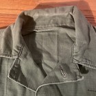 Vintage Us Army 1st Pattern Og-107 Utility Shirt Laundry Stamp 1950s 1960s Vtg M
