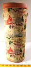 Vintage Knitting Needle Case Sewing Box Winter Fabric Covered Cardboard  Storage