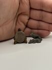 Vintage Rare Hudson Pewter Wolf Coyote Couple Miniature Retired Trinket    