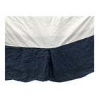 Pottery Barn Kids Navy Blue 100  Linen Crib Skirt 16  Drop Dust Ruffle