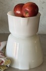 Vintage 1940s Ronson Milk Glass Foodmatic Mixing Bowls W  Square Spouts