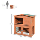 40 new A-frame Wood Wooden Rabbit Hutch Small Animal House Pet Cage Chicken Coop