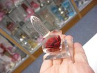 Vintage Mcm Mid Century Modern Retro Lucite Ring Holder With Roses