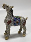 Vintage Miniature Chinese Cloisonn   Enamel Horse Figurine Gold Accent 2 
