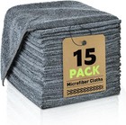 Microfiber Cleaning Cloths Bulk-15 Pack  Gray Microfiber Towels For Cars  Ultra 