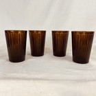 New Set Of 4 Ikea Vardagen Brown Glasses 10 Oz 4 5  In Box