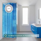 Blue Shower Curtain Liner  100  Waterproof Eva 3d Shower Curtains With 3 Duty 12