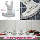 Xxgo 3 Pcs Diamond Grout Multitool Blade For Remover 3 Pcs  Silver