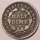 1853-o Arrows Seated Liberty Half Dime Extremely Fine Xf Coin  20628