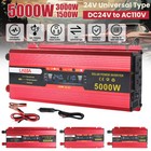 Power Inverter 5000w Converter 24v Dc To 110v For Car Truck Home Ac Lcd Outdoor