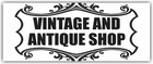 Vintage Antique Shop Advertising Banner Vinyl Mesh Sign Collectible Coin Ancient