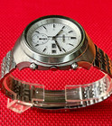 Seiko 6139-7100 Automatic Chronograph White Dial Men s Watch Helmet Vintage
