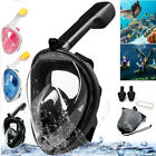 Underwater Snorkeling Full Face Swimming Mask Anti Fog Safe Breathing For Adult