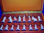        Vintage 1958 Anri Toriart Charlemagne Hand Painted Sculptite Magnetic Chess L
